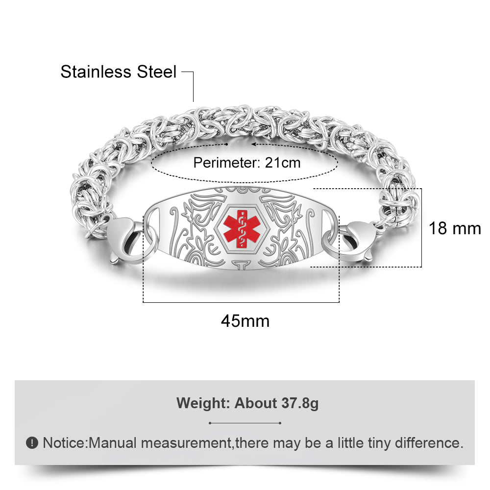 Engraving Stainless Steel  Medcial Bracelet-5