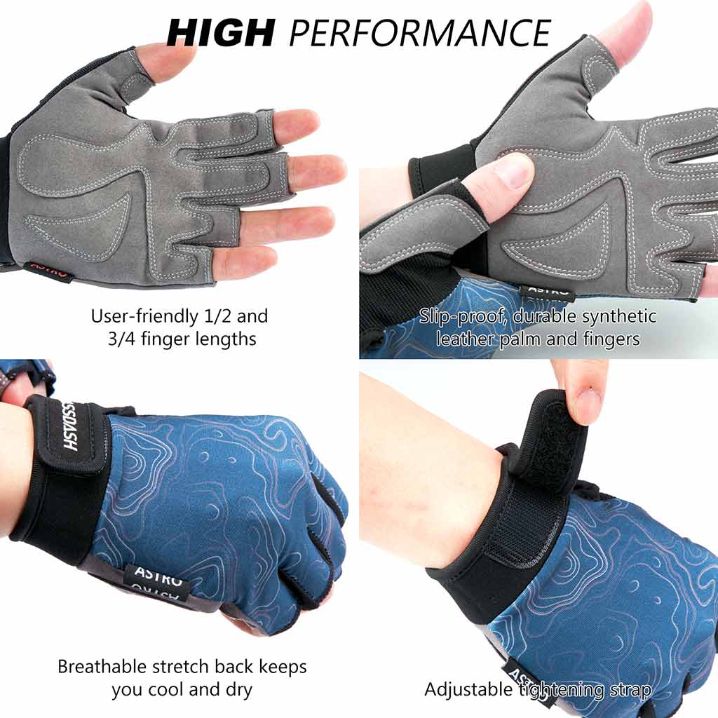 Men's Astro Fingerless Fishing Gloves-1