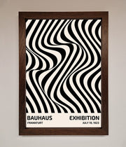 Bauhaus Wavy Black Lines Framed Poster-4