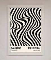 Bauhaus Wavy Black Lines Framed Poster-1
