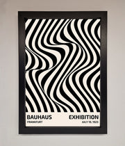 Bauhaus Wavy Black Lines Framed Poster-0