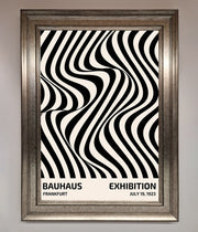 Bauhaus Wavy Black Lines Framed Poster-9