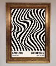 Bauhaus Wavy Black Lines Framed Poster-7