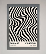 Bauhaus Wavy Black Lines Framed Poster-3