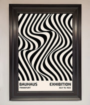 Bauhaus Wavy Black Lines Framed Poster-10