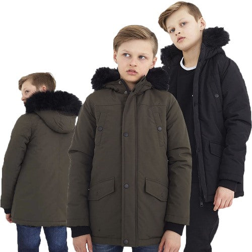 Boys Brave Soul Wonderwall Parka Jacket-0