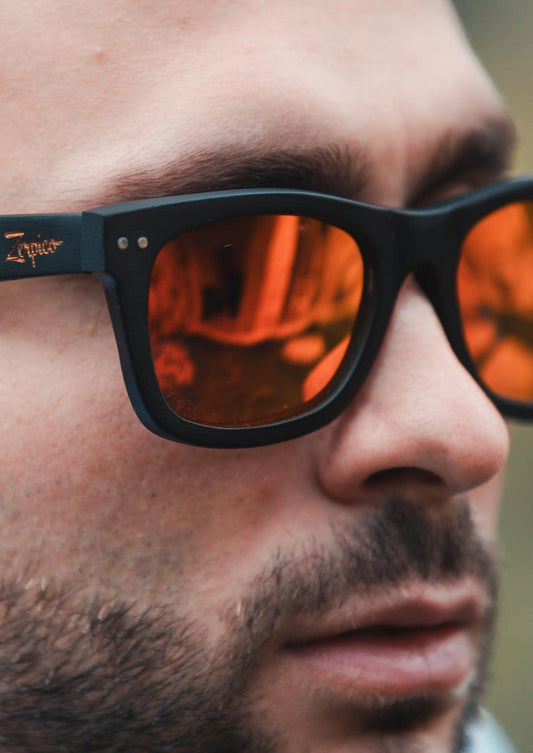 Limited Eyewood Dream - Black - Wayfarer - Red Mirror Lenses-0