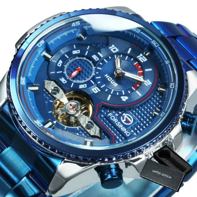 Blue Tourbillon Watch for Men -2