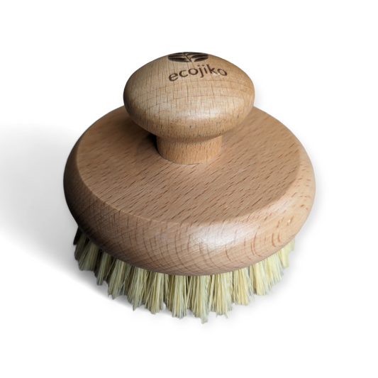 Wooden Exfoliating Dry Body Brush | Natural Beech Wood Plant Based Bristles Beauty Brush-0