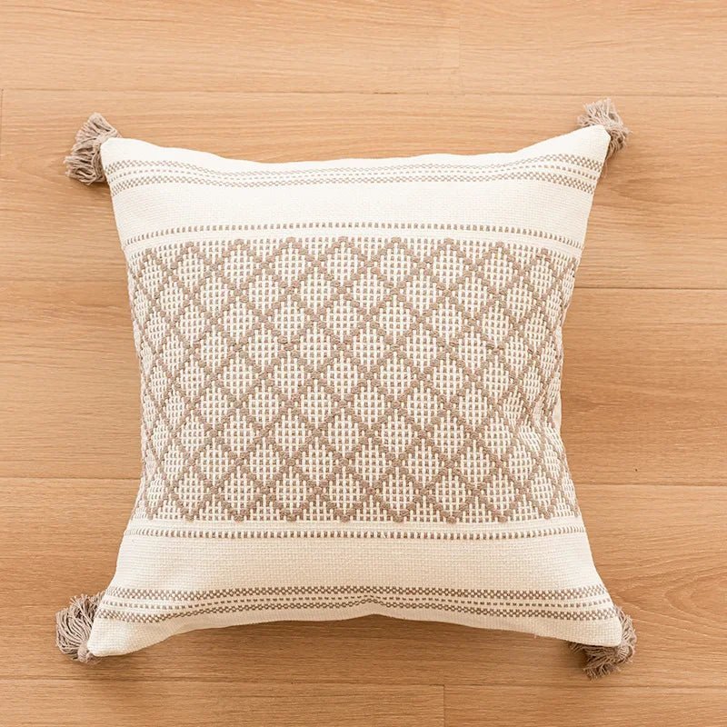 Bohemin Tuffed Geometric Cushion Cover-6