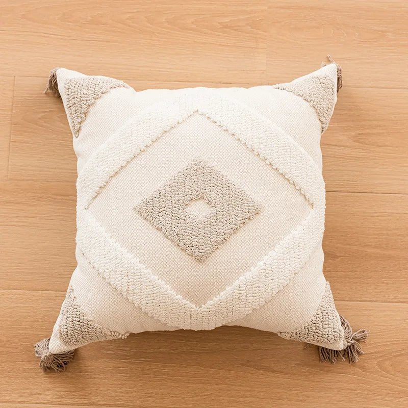 Bohemin Tuffed Geometric Cushion Cover-5