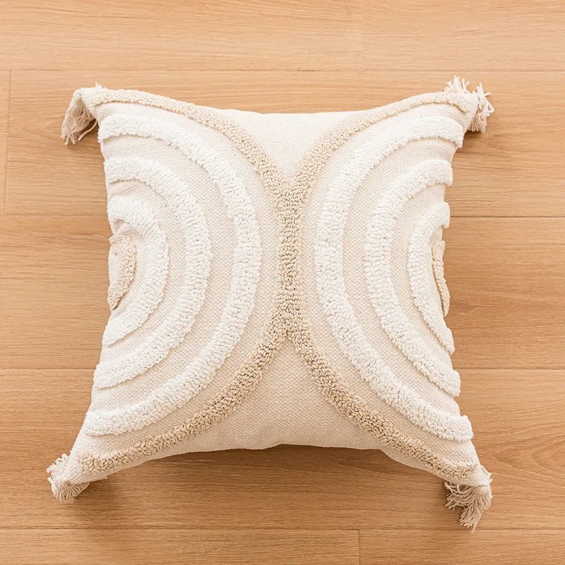 Bohemin Tuffed Geometric Cushion Cover-4