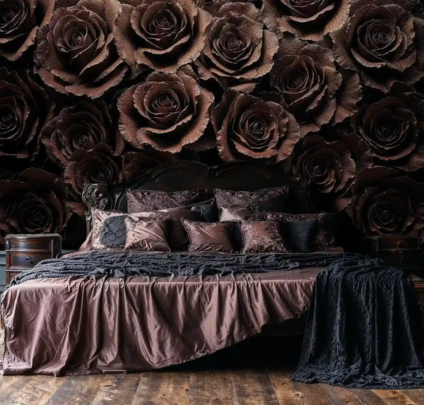 Dark Brown Rose Wall Mural-0
