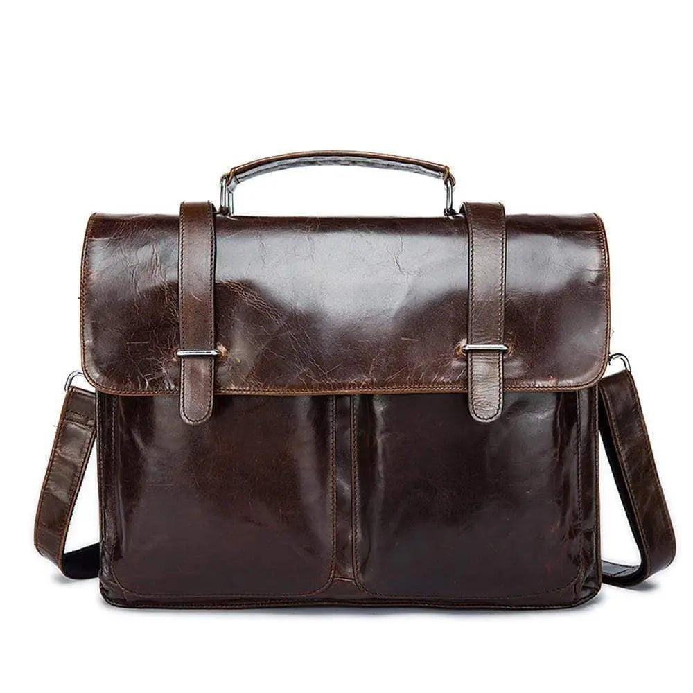 Rossie Viren Vintage Calfskin Leather Laptop/briefcase-5