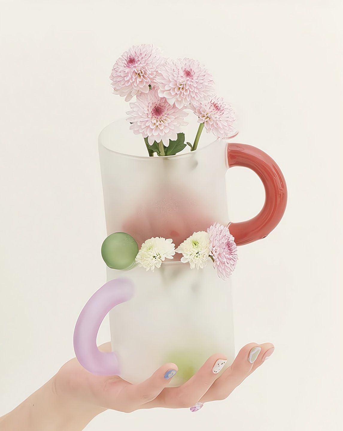 Candy Mug - Handblown Whimsical Dopamine Coffee Tea Cup-0