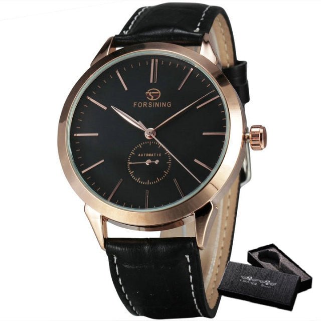 Casual Watch Men Automatic Minimalist Mechanical Wrist Watches For Men Classic Genuine Leather Strap-6