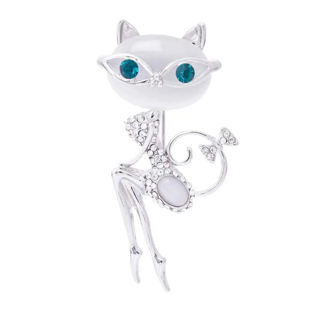 cat opal brooch - Memoriex 