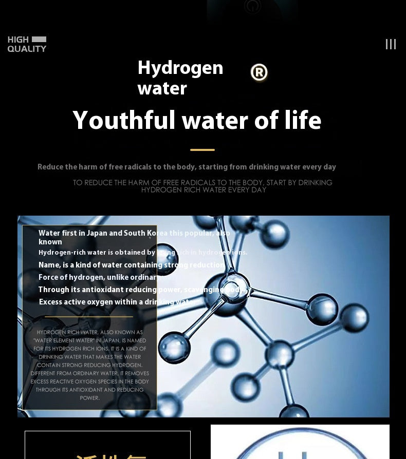 Portable Hydrogen-Rich Water Generator with Anion Function - Memoriex