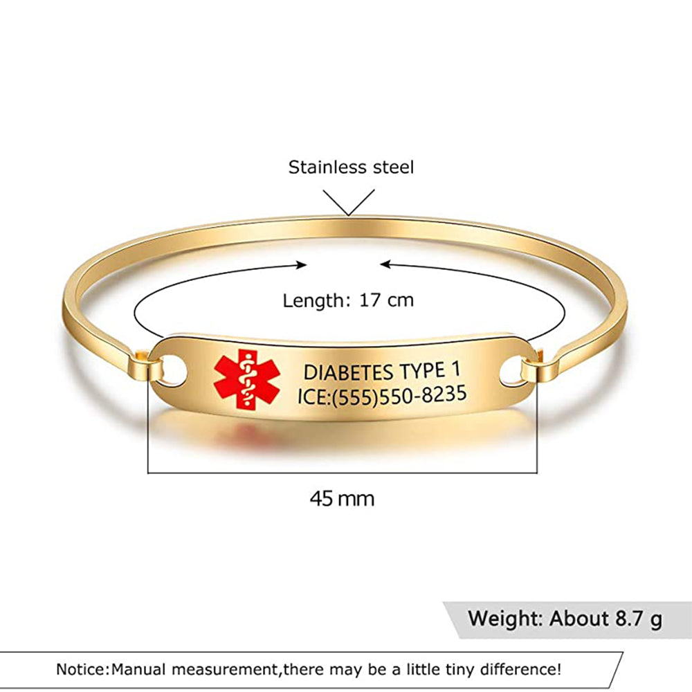 Custom Name Medical Bracelet-6