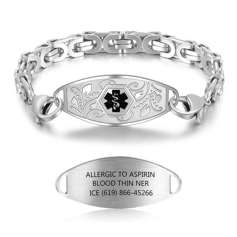 Engraving Stainless Steel  Medcial Bracelet-6