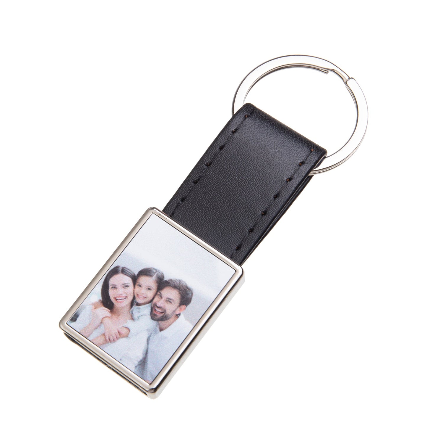 Custom Photo Leather Keychain-0