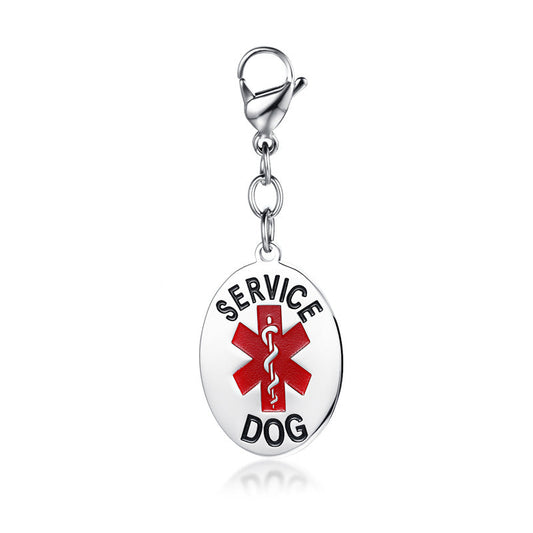 Engraved Stainless Steal Medical Dog Tag-0