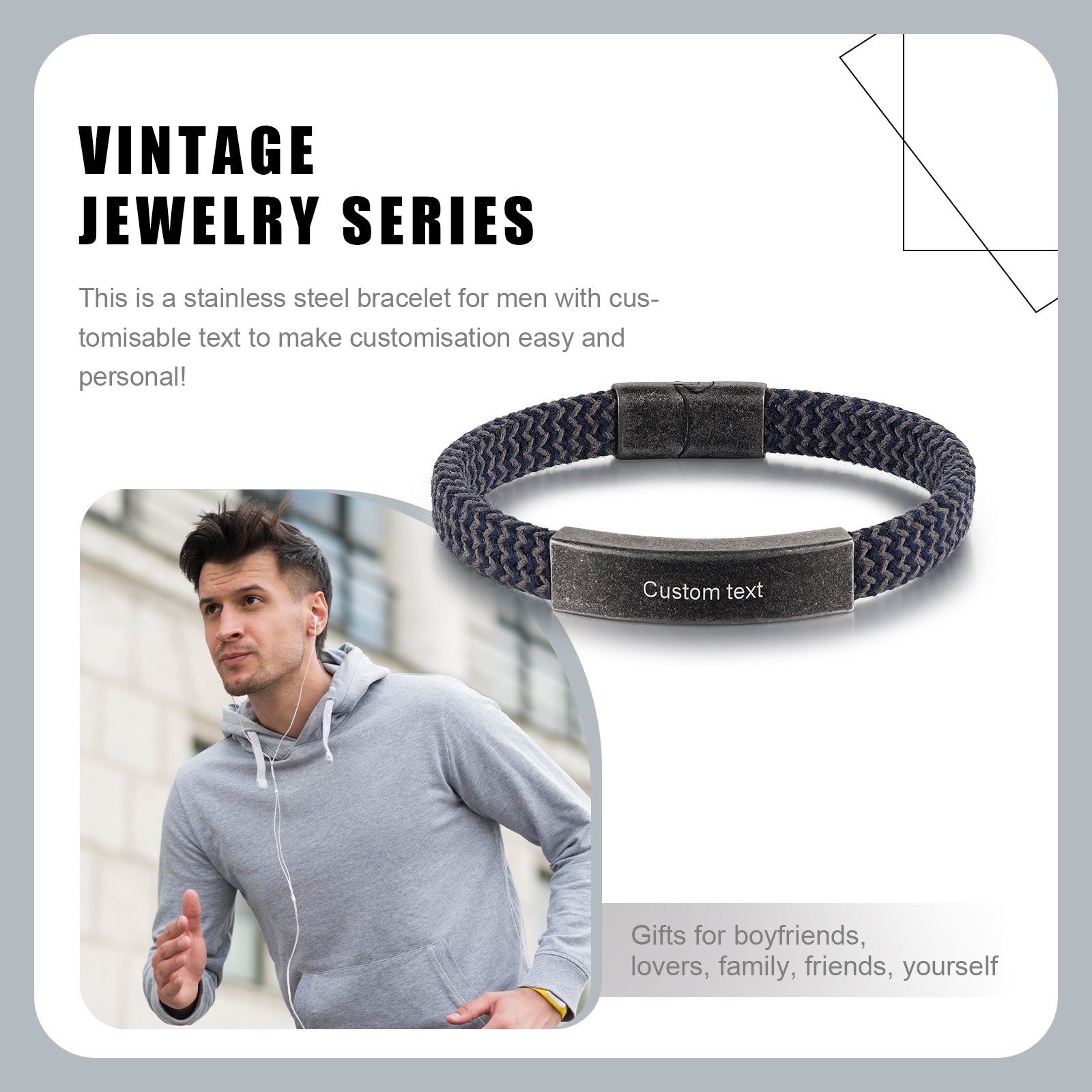 Custom Men Retro Bracelet-1