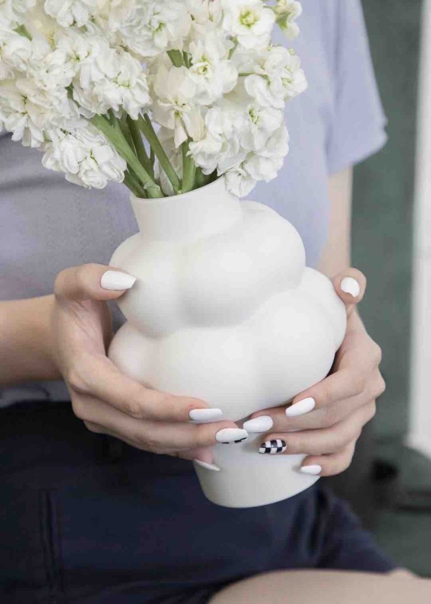 Cloud Vase - Modern Whimsical Eclectic Quirky Ceramic Flower Vase-2