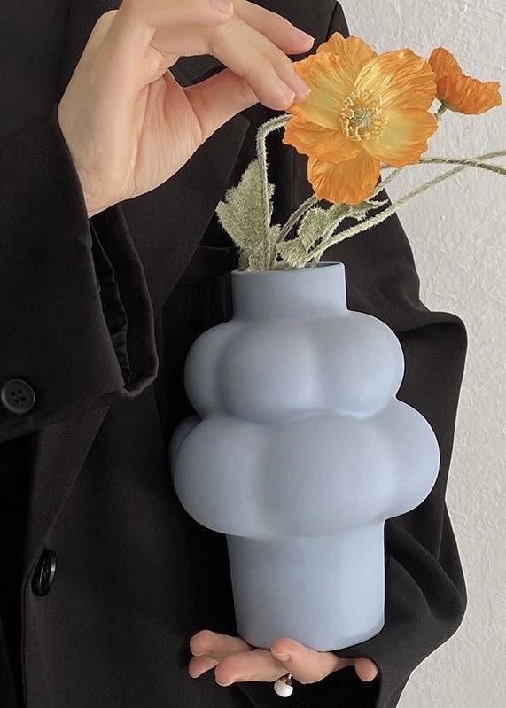 Cloud Vase - Modern Whimsical Eclectic Quirky Ceramic Flower Vase-1