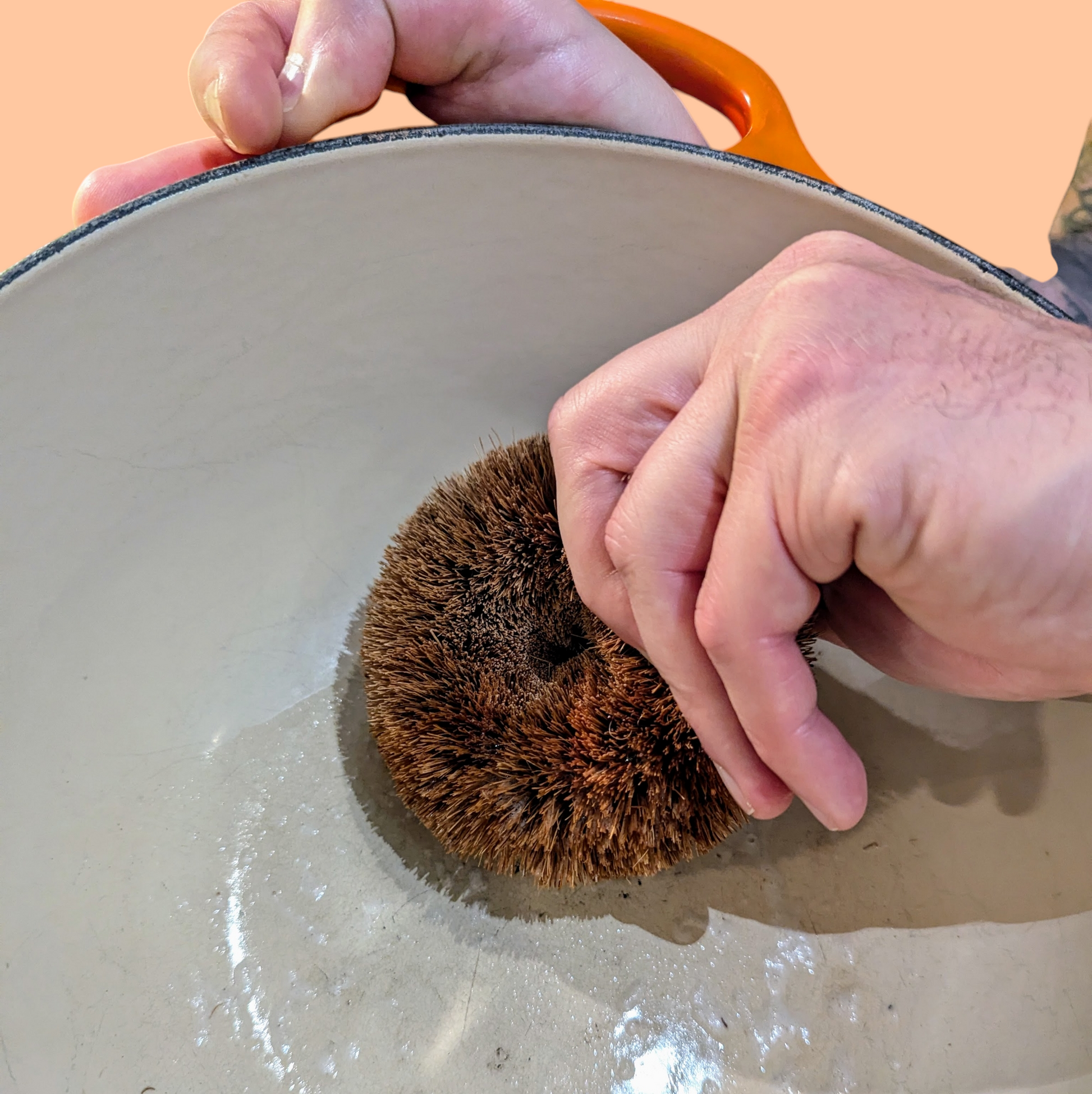 Hedgehog Coconut Scourer | Biodegradable Reusable Washing Up Scourer-3