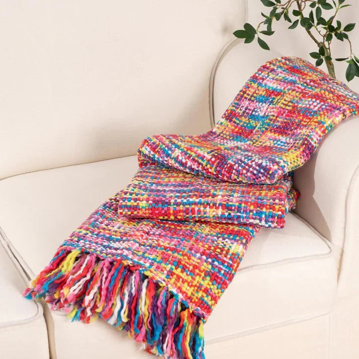 Colorful Woven Throw Blanket-3