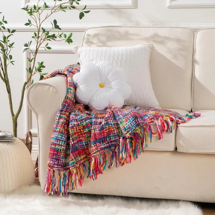 Colorful Woven Throw Blanket-2