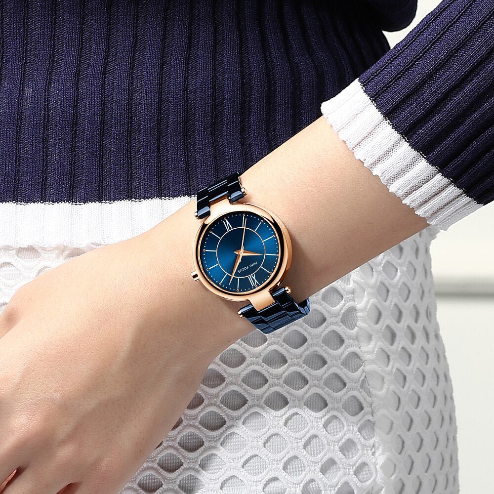 Concise Business Quartz Women Watches Blue Stainless Steel Strap RG Hands Fashion Luxury Ladies Wristwatch Girl Gift-7