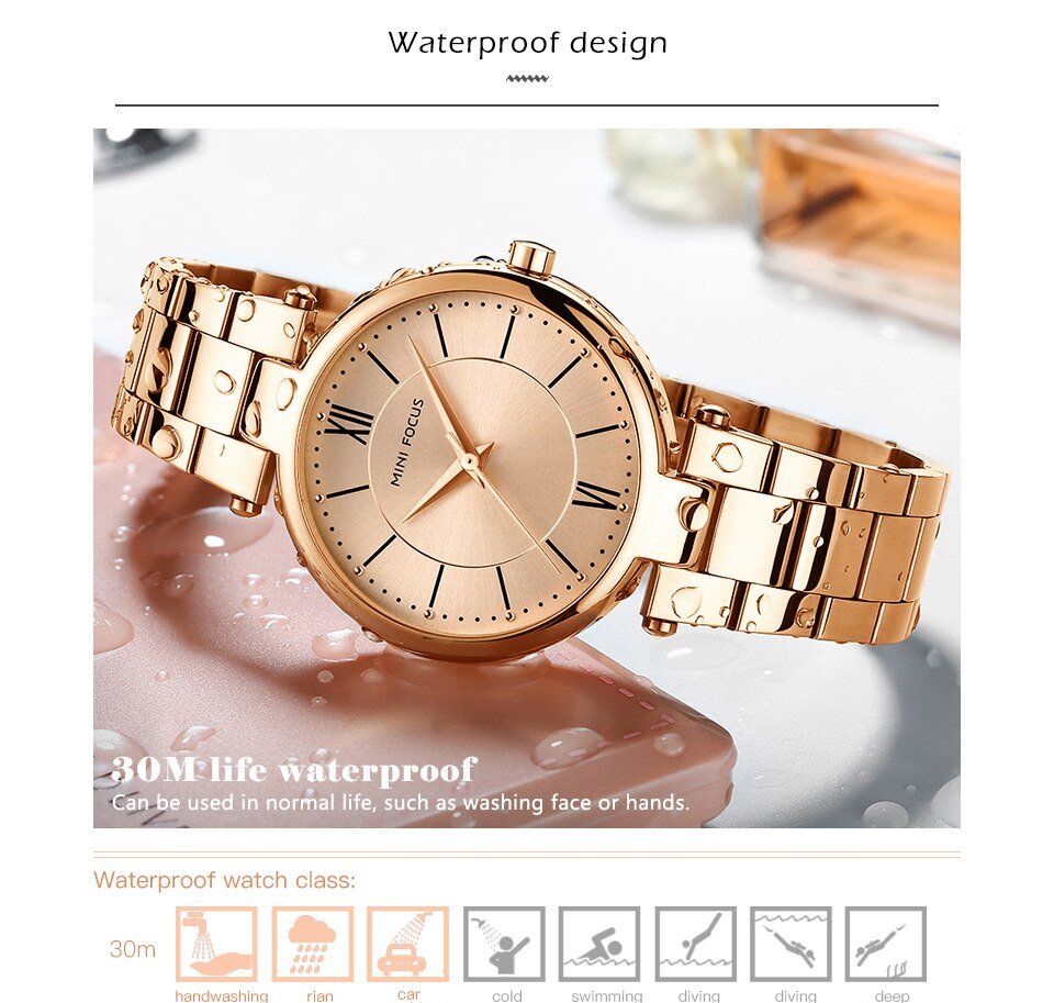 Concise Business Quartz Women Watches Blue Stainless Steel Strap RG Hands Fashion Luxury Ladies Wristwatch Girl Gift-8