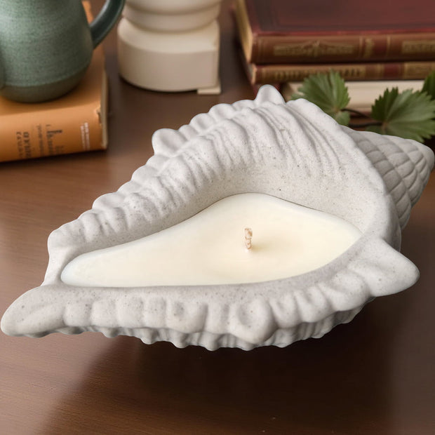 Conch Candle – Amber & Rock Salt-2