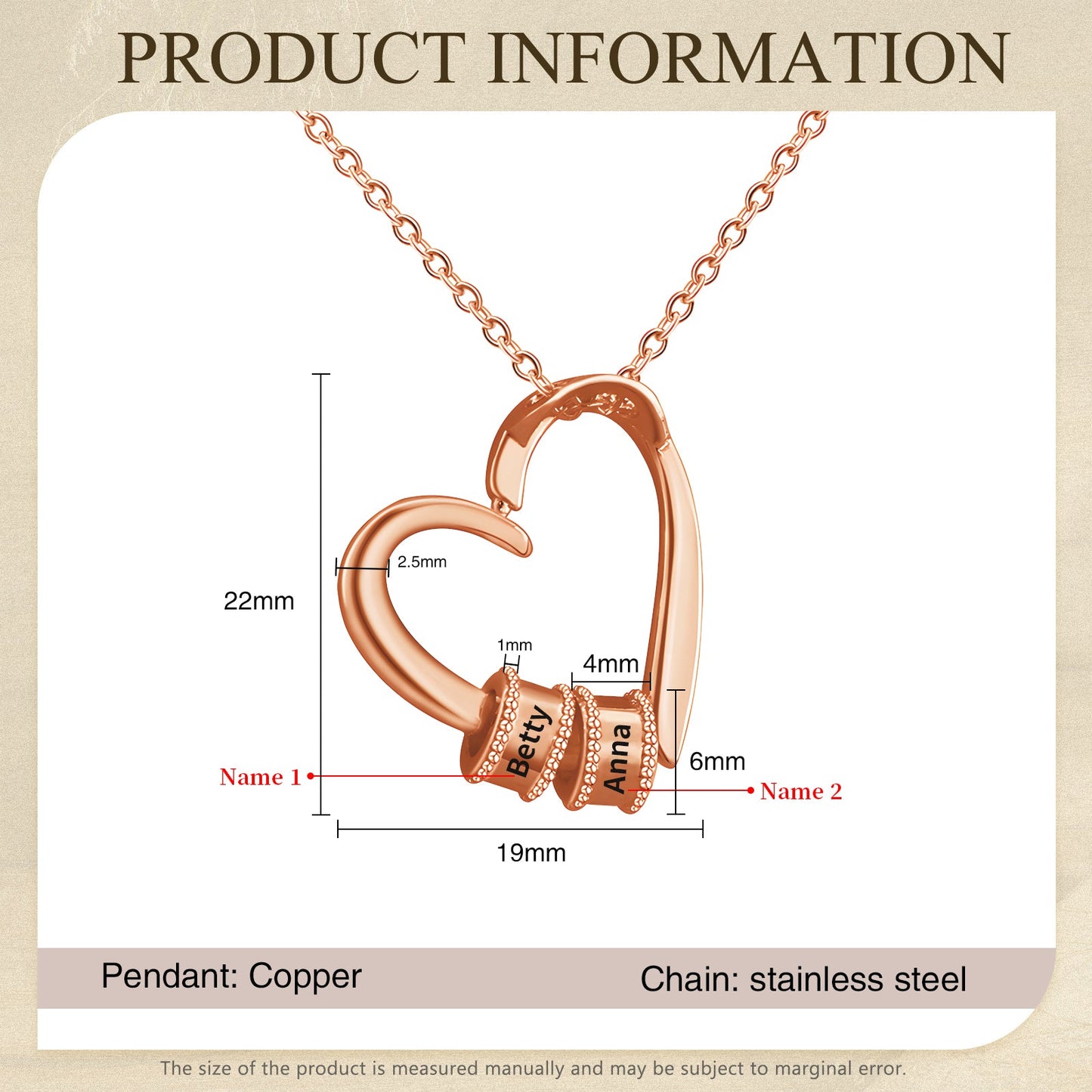 Mother's Day Heart Shape Necklace-8