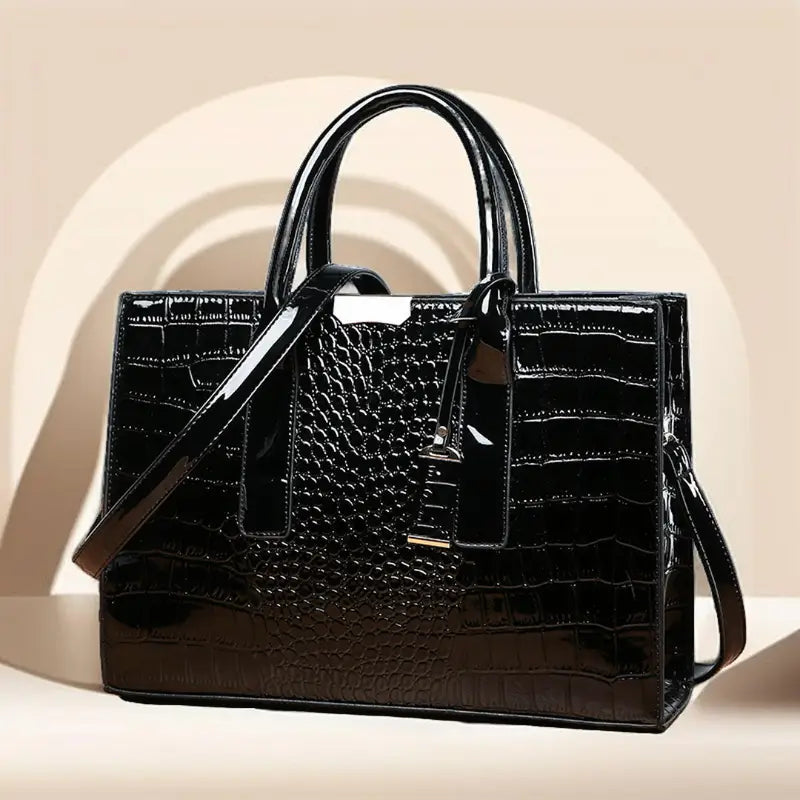 Crocodile Print Women Handbag-5