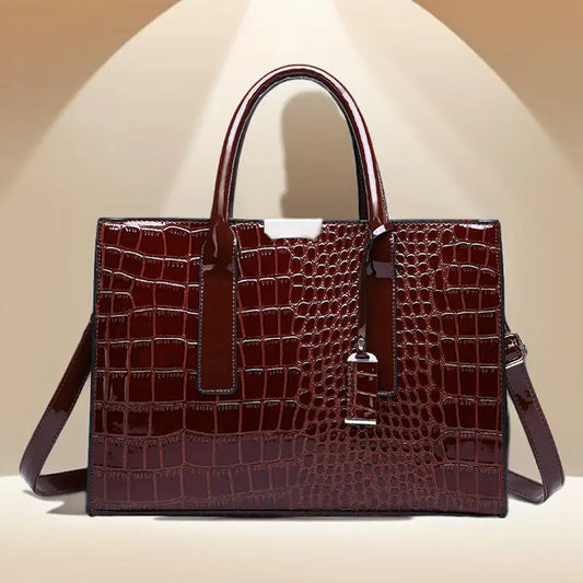 Crocodile Print Women Handbag-0