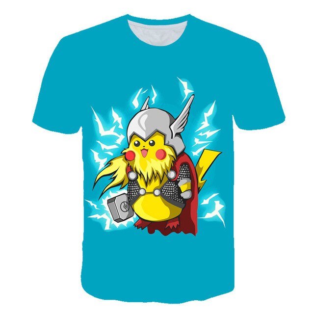 Cute Pikachu T-shirt white pokemon boys & girls T-shirt person fashion gift creative streetwear-10