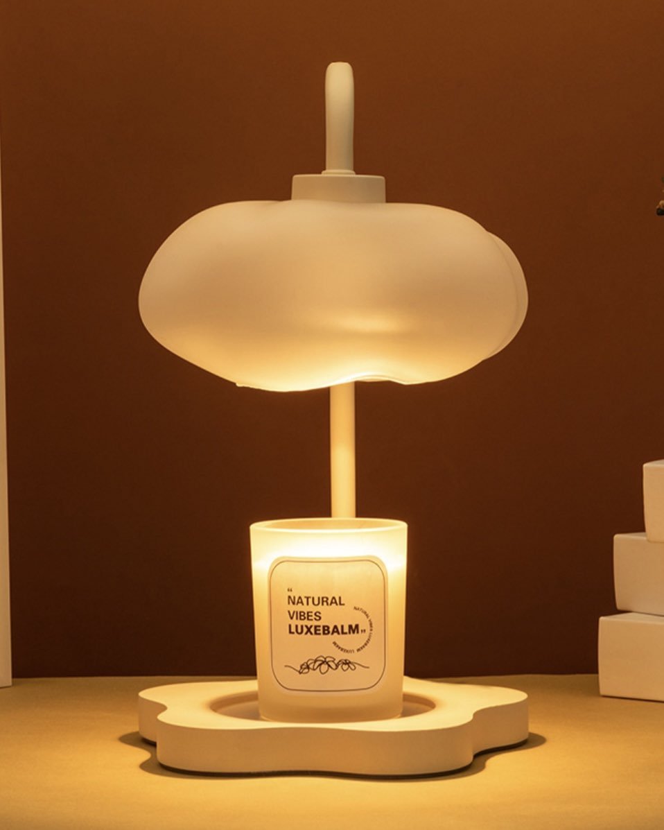 Cute Unique Cloud Candle Warmer Lamp With Timer For Large Candles-1