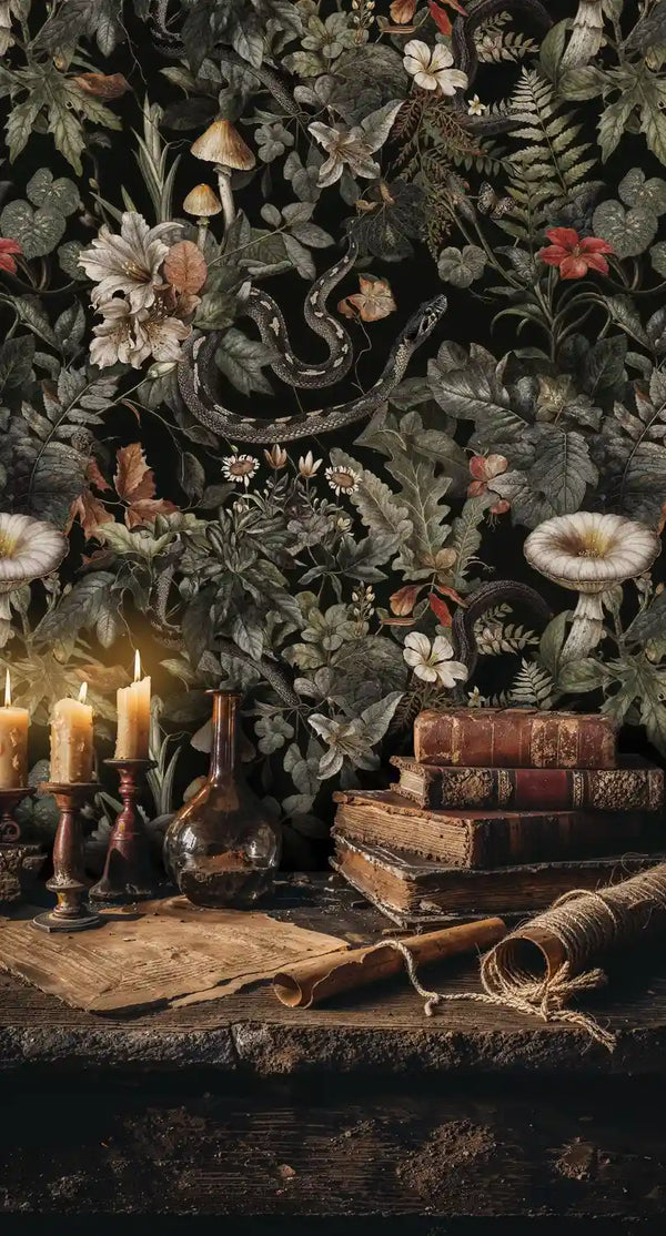 Dark Enchanted Forest Wallpaper-0