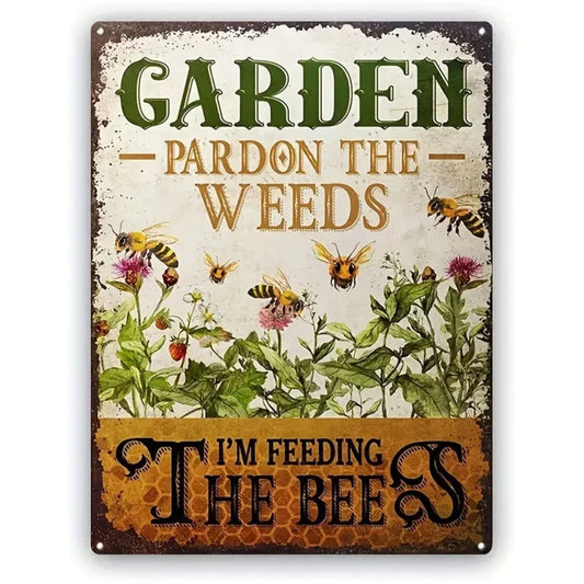 Pardon The Weeds - Metal Sign-0