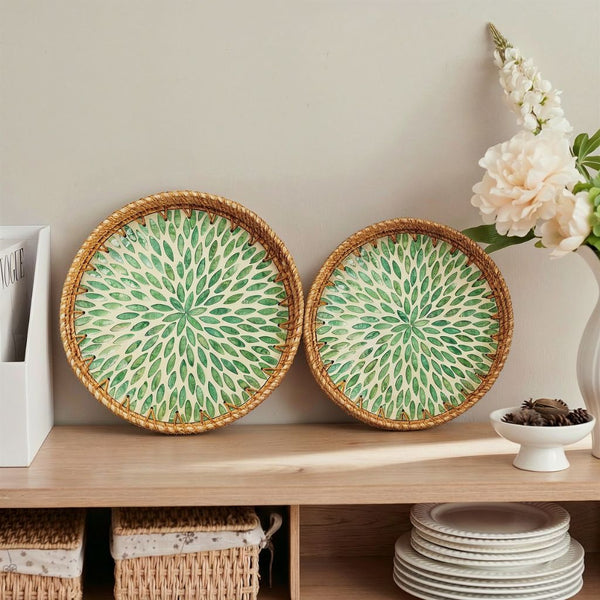 Rattan Trays • Mother of Pearl • Everglade (Multiple Sizes)-0