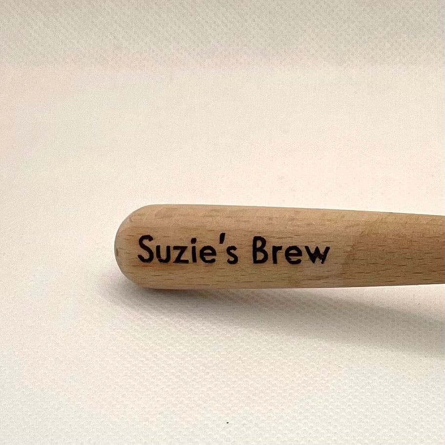 Personalised Tea Strainer | Loose Leaf Tea Beech Wood and Stainless Steel Tea Infuser Strainer-3