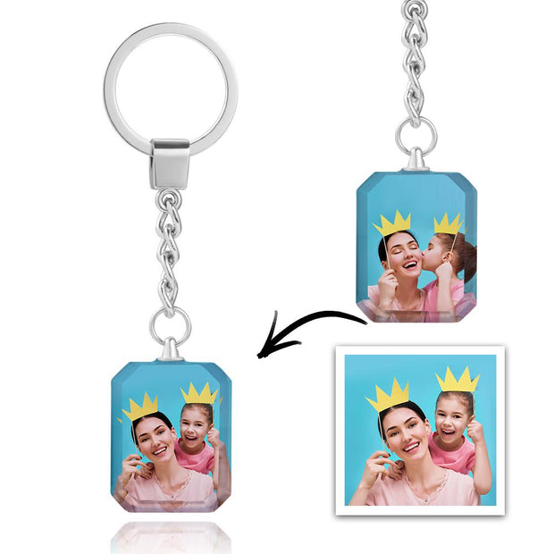 Personalised Crystal Keyring | Double-Sided Photo Pendant | Unique British Gift | Memoriex - Memoriex