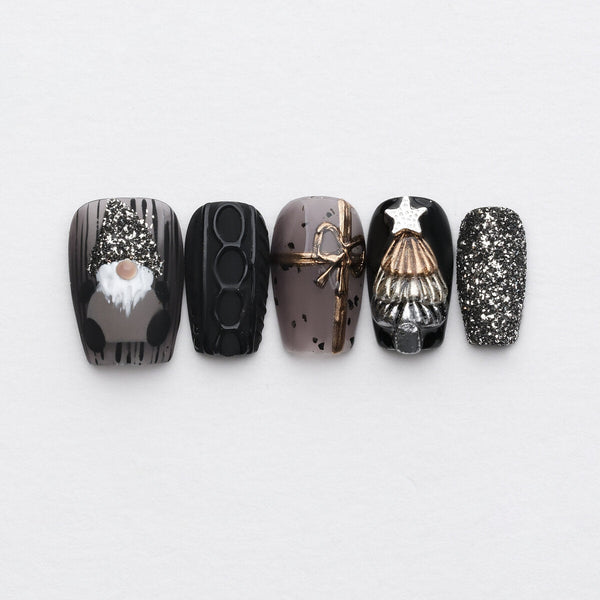 Fantasy Christmas 3D Press-On Nails-0