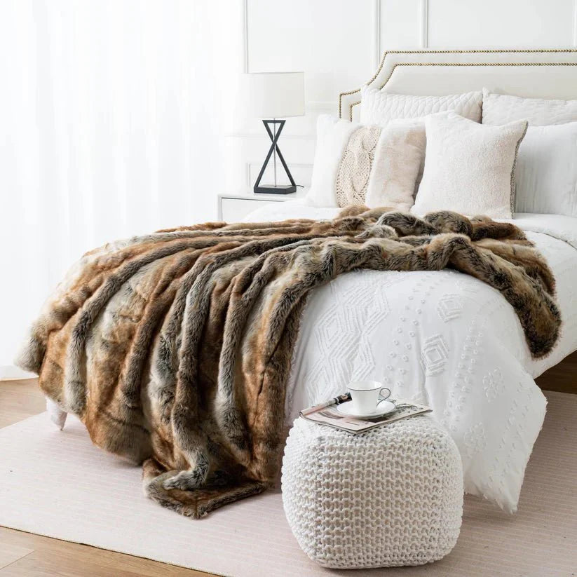 Faux Fur Ombre Blanket-3