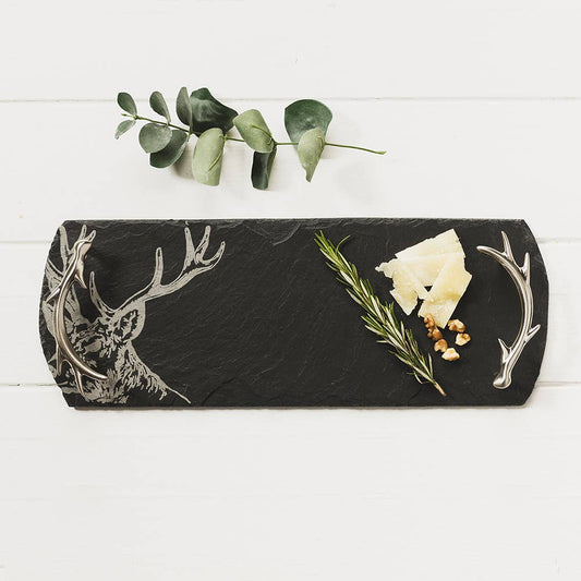 Small Stag Slate Serving Tray-0