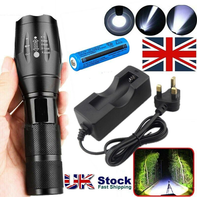 High Power Torch Adjustable Focus LED Flashlight 5 Modes-2