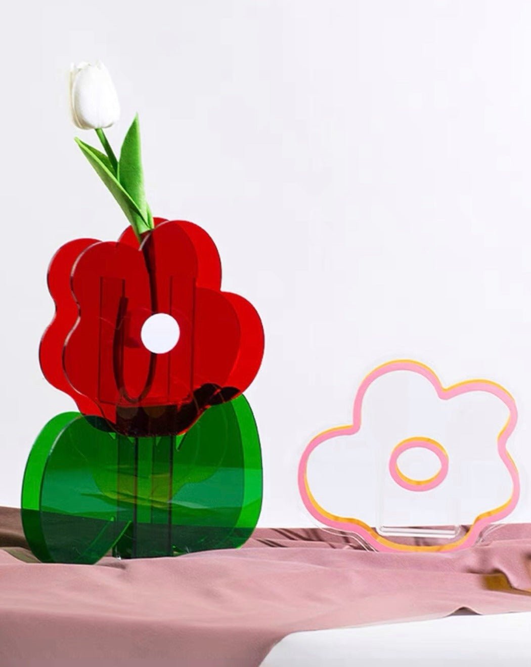 Creative Acrylic Decorative Flower Vase | Modern Home Decor-0